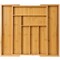 Bamboo Expandable Drawer Organizer for Utensils Holder, Adjustable Cutlery Tray, Wood Drawer Dividers Organizer for Silverware, Flatware, Knives in Kitchen, Bedroom, Living Room